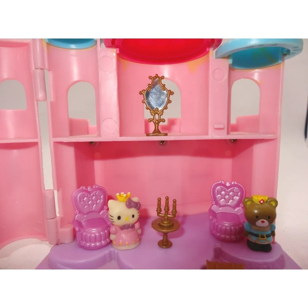 Hello Kitty Castle king queen Blue Box play set Toho Polly Pocket miniature Rare
